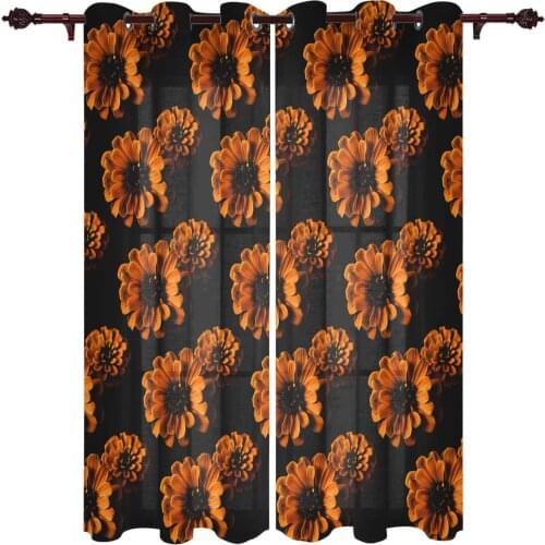 Sunflower Texture Valance Window Curtains For Living Room Bedroom Kitchen Home Korean Room Decor Youth Room Window Curtains