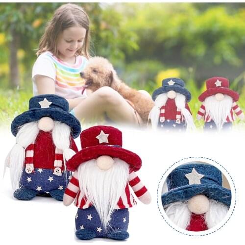 Patriotic Gnomes 4th of July Decorations Home Table Gnomes Decor Handmade Independence Day Gnomes Plush Doll Ornaments