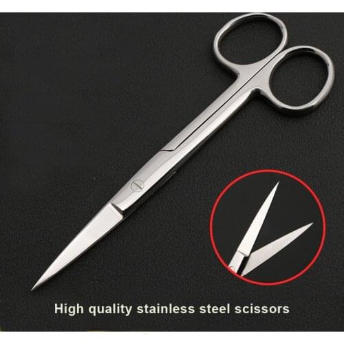 Custom scissors surgical instruments ophthalmic stainless steel scissors pointed round head double eyelid shaping tools