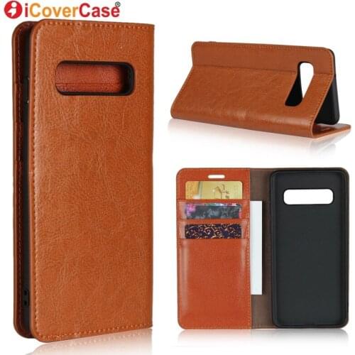 Luxury Genuine Leather Wallet For Samsung Galaxy S10 S10e S10 Plus S10+ Case Cover Flip Coque Funda Capa Mobile Phone Accessory