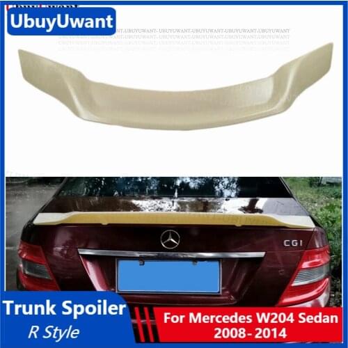 R Style Spoiler Wing For Mercedes W204 Sedan ABS Car Rear Wing Trunk Spoiler For W204 C-Class 4Door C180K C200 C300 2008-2014