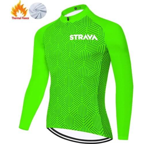 Strava Winter Thermal Fleece Divise Uomo Men 자전거의류 Tricotas Cyclisme Homme Cycling Maillot Hombre Jersey Ciclismo Ciclismo