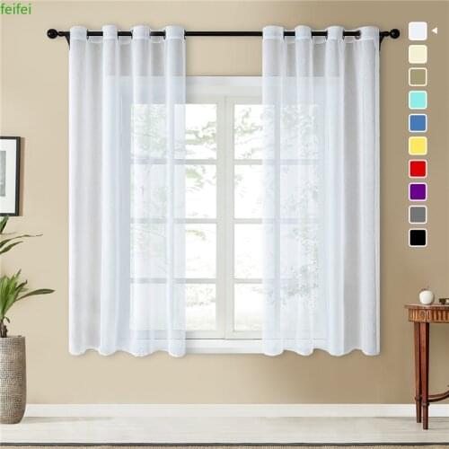 Topfinel Plain Voile Curtain White Sheer Curtains for Living Room Bedroom Kitchen Decorative Door Curtain Window Tulle Drapes