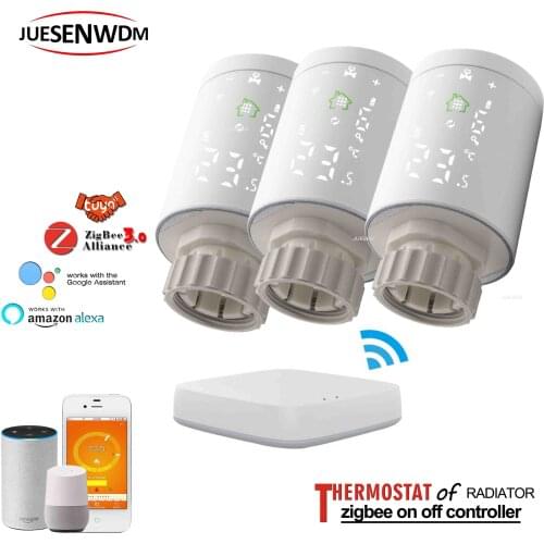 3.0V tuya smart gateway hub Linkage zigbee thermostat valve for WIFI low power-consunming Zigbee module