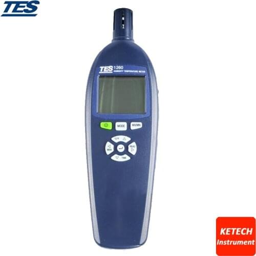 Humidity and Temperature Meter 1%RH ~ 99%RH -20C ~ 60C TES1260