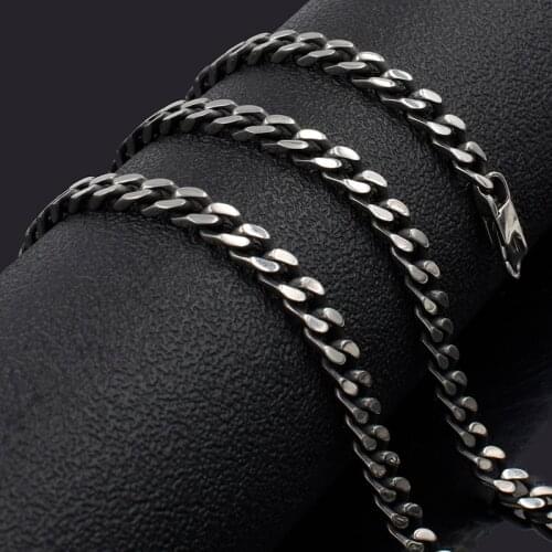 CHIMDOU High Quality Stainless Steel Korean Curb Necklaces Man/Men Hip Hop Street Chain Jewelry Decoration Necklace Wholesale