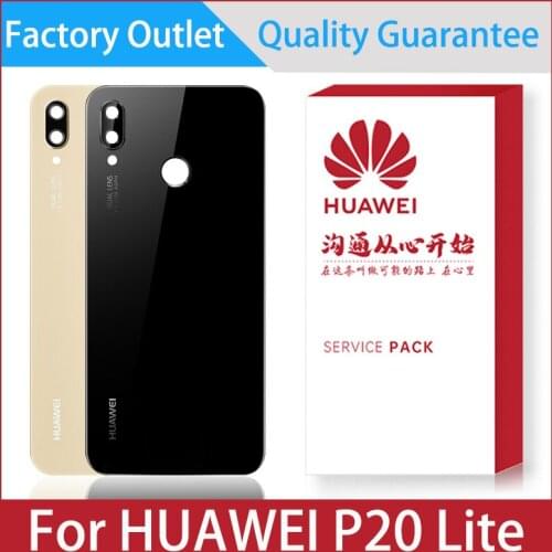 Back Cover For Huawei P20 Lite Back Battery Cover Rear Housing Door Case Housing Panel With Camera Lens