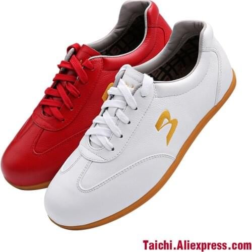 Chi Shoe Woman Soft Cowhide Ox Tendon Bottom Practice Shoe A Martial Art Shoe Kungfu Online Shoe Taiji Boxing Shoe Male Summer