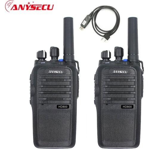 2pcs Anysecu 4G POC Radio Walkie Talkie HD800 With Sim Card Linux System IP Radio GPS Support Real PTT 4000mAh Battery