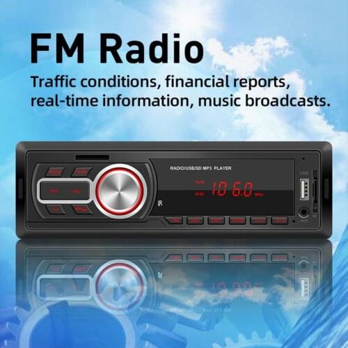 50% Hot Sales SWM-5208 12V Universal Car FM Radio Player Bluetooth U Disk/TF-Card Reading MP3 Player for Vehicles
