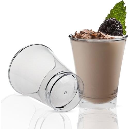 Promotion - Party Wedding Supplies, Disposable Plastic Tableware, 80*70mm/150ml Transparent Tall Round Cup, 10/Pack