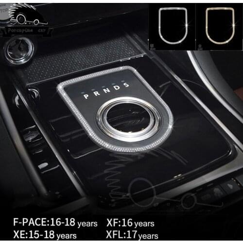 Diamond Interior Gear Box Speeds Gear Box Cover Outer Panel Cover Large Frame Decoration Trim for Jaguar F-Pace X761 XF XE XFL
