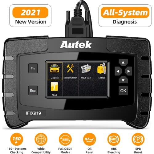 Autek IFIX919 OBD2 Scanner Full System ODB2 Car Diagnostic Tool ABS Bleeding EPB Oil Service Reset OBD OBD 2 Automotive Scanner