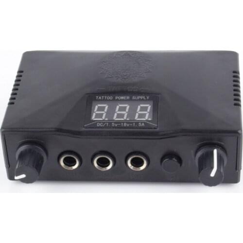 Tattoo Power Supply Intelligent Digital Shader Liner Body Art Permanent Makeup Dual LCD for Rotary Machine Gun Foot Pedal Supply