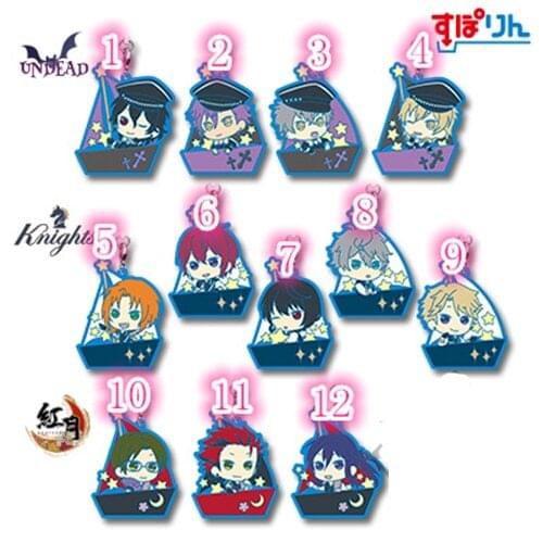 Anime ensemble stars Star Characters Keychain Pendant Resin Rubber Keyrings Portachiavi