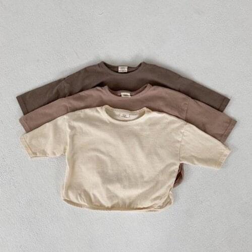 Baby Boys Long Sleeve T Shirts Cotton Girls Long Sleeve T-shirts Casual Shirt Infant Baby Kids Toddler Solid Color Tops