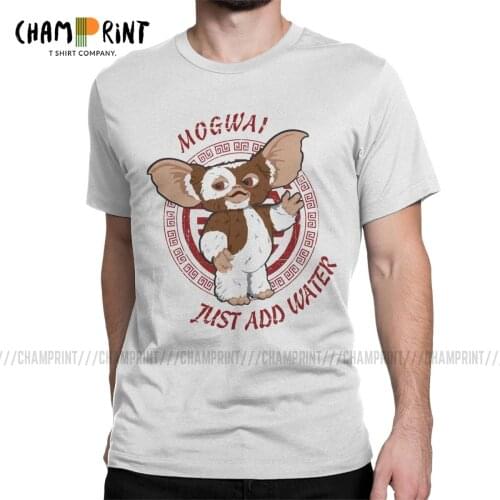 Gizmo Men T Shirt Gremlins Monster Gremlin 80s Horror Christmas Movie Vintage Tee Shirt Round Collar T-Shirts Plus Size Clothes