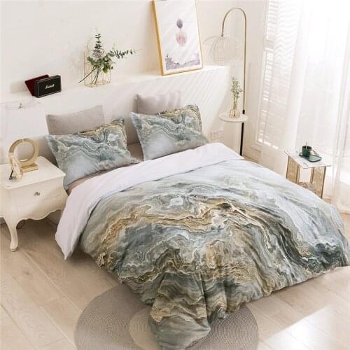 3D Marble Bed Linen Comforter Cover Bedding Set With Pillowcase King Size Duvet Cover Set Luxury Bedclothes Home Textiles