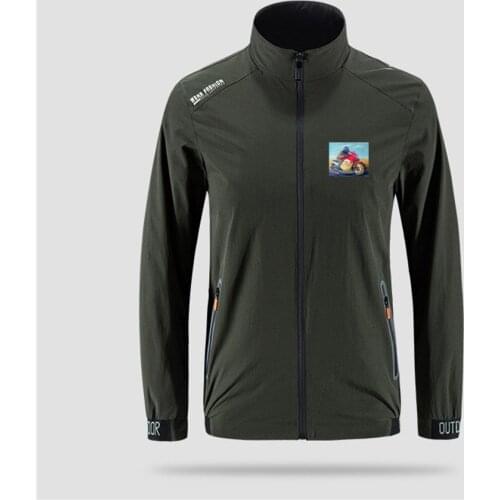 Time And Space Equation Triumph 600tt Slim Sport Outdoor Zippered Comfortable Soft Jacket Mens Casual Front Printing Asian Size