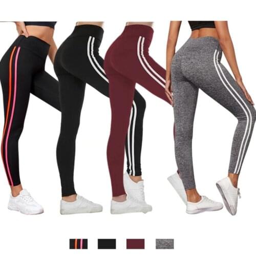 High Waist Training Leggings Push Up Sports Women Fitness Running Striped Pants Energy Seamless Leggings Gym Pants