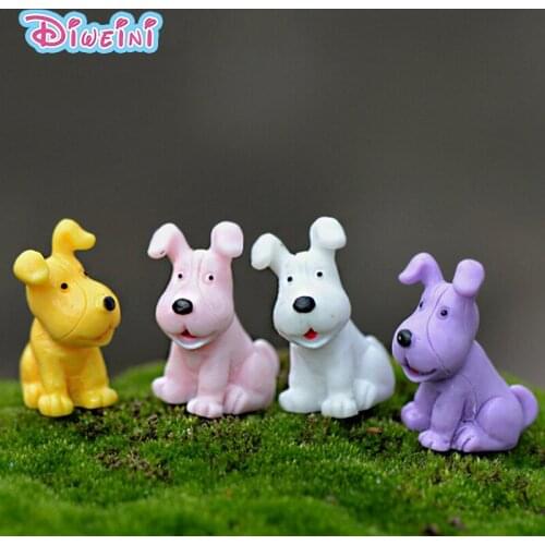 Dog Miniature Cartoon Animal model Girl Boy toys Figurine baby home decoration miniature Moss landscape ornament PVC craft