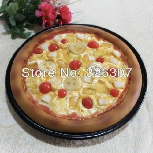 Customize pizza model decoration props artificial cherry fruit pizza Simulation models food restaurant decoration props fake