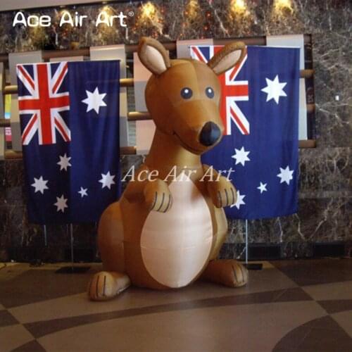Fashionable cute inflatable kangaroo animal mascot model replica for event decoration and advertising in AU