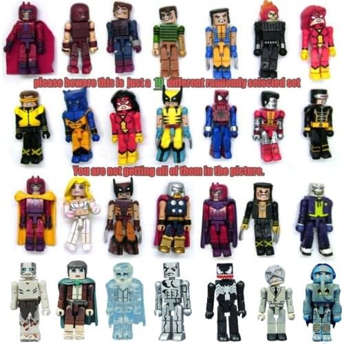 Random Select Lot of 10 Minimates X-Man LOTOR Loose Action Figure Bloks Building Toy Doll