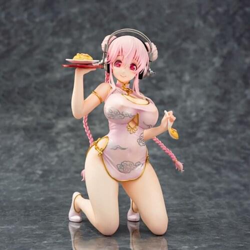 Nitro Sexy Girl Super Sonic Emon Restaurant Super Sonico China Dress PVC Action Figure Japanese Anime Figure Toys Doll Gift