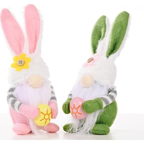 New 22CM Pink Rabbit for Party Window Home Decor Photography Prop Garden Rabbit Easter Theme Party Decor Easter Party Supplies