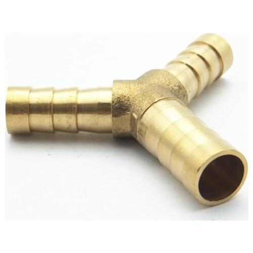 6mm 8mm 10mm 12mm 14mm 16mm Y Type Reducing Hose Barb Brass Barbed Tube Pipe Fitting Reducer Coupler Connector Adapter