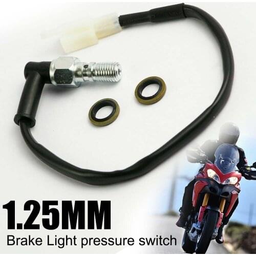 1Pc Motorcycle Brake Light Pressure Switch M10 x 1.25mm Replacement Switch For Front/Rear Brake Line For Honda