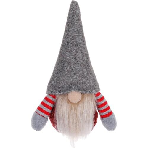 Plush New Year Christmas Faceless Doll Tree Pendant Props Gift Nordic Soft Home Decor Party Hanging Ornament Office Gnome Cute