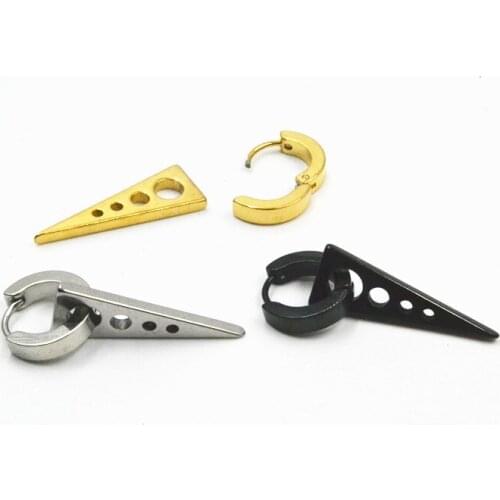 50pcs Free Shippment Body jewelry-All Stainless Steel Women Men Circle Ear Stud Earring Pendants Ear Piercing