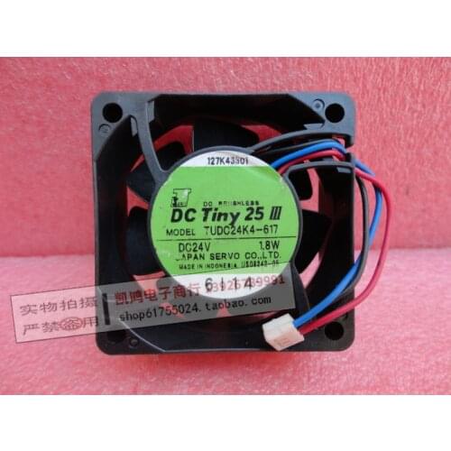 Servo tudc24k4-617 24v 1.8w 6025 6cm 3 line frequency converter printer cooling fan