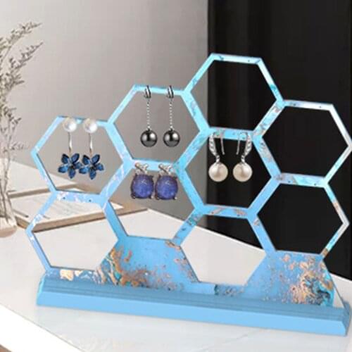Silicone Jewelry Earrings Display Rack Resin Mold Necklace Hanger Pendant Holder Bracelet Storage Stand Epoxy Mould DIY Craft