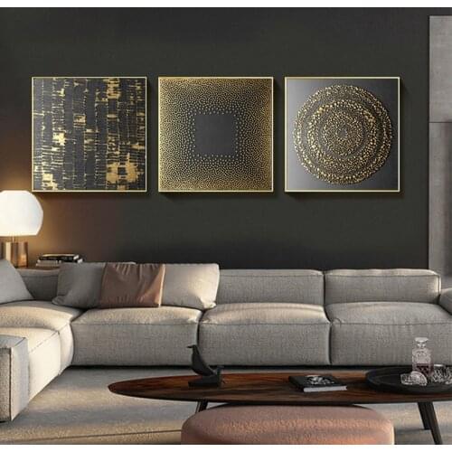 Modern Abstract Art Gold Line Canvas Painting Texture Wall Art Posters Prints Wall Pictures For Living Room Home Cuadros Decor