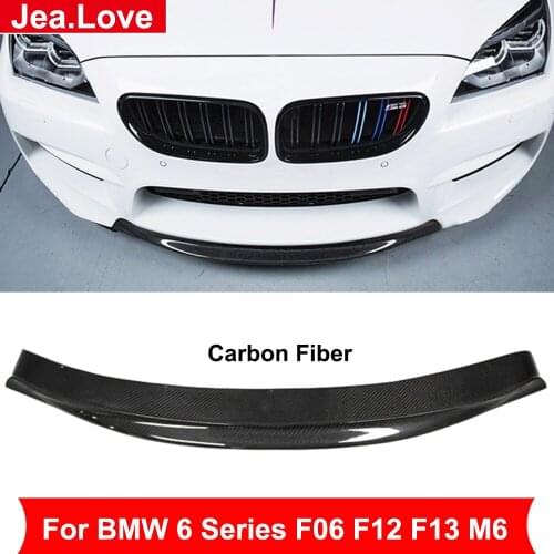 RP Style Real Carbon Fiber Front Bumper Splitter Lip Front Shovel For BMW 6 Series F06 F12 F13 M6 2013-2018 Car Body Styling