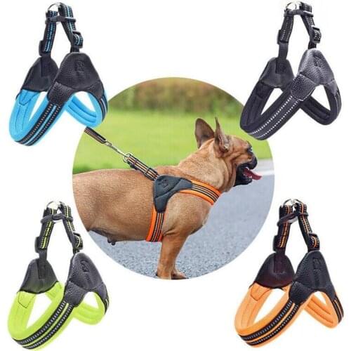 Dog Pet Reflective Breathable Chest Strap Dog Leash Pet Supplies Night Outdoor Safe Harness Pet Traction