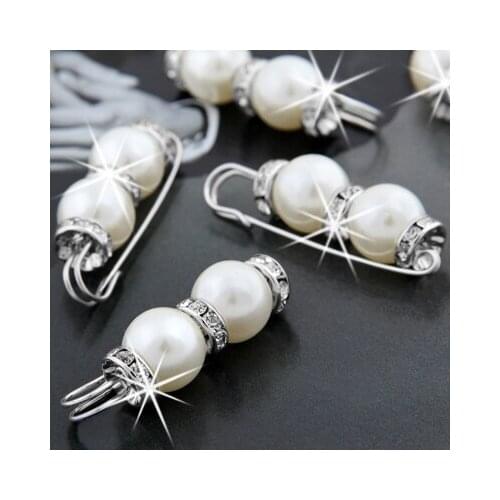 THREE CREATIONS White Brooches For Clothes