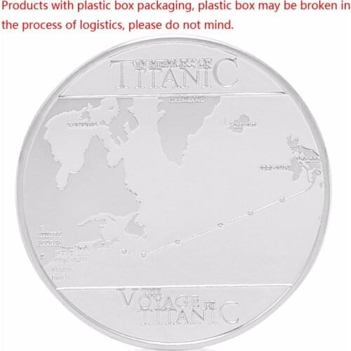 RMS Titanic Sailing Routes Gold Silver Plated Commemorative Challenge Coin Gift