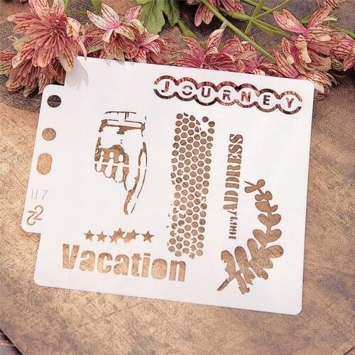 13x14cm cell Holiday Scrapbook Stencils Spray Plastic Mold Shield DIY Cake Hollow Embellishment Printing Lace Ruler Valentine