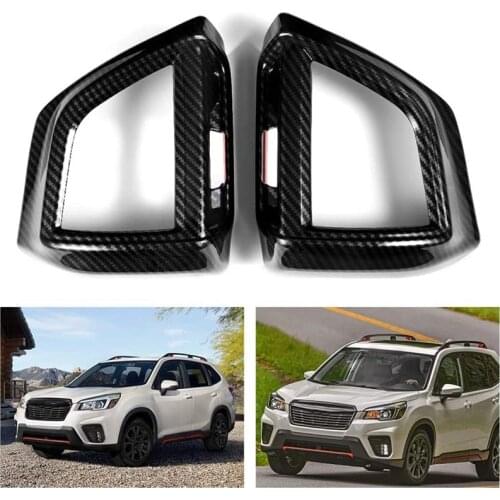 ABS Carbon Inside Center Air Conditioning Outlet Vent Decoration Cover Trim for Subaru Forester 2019 Auto Accessories
