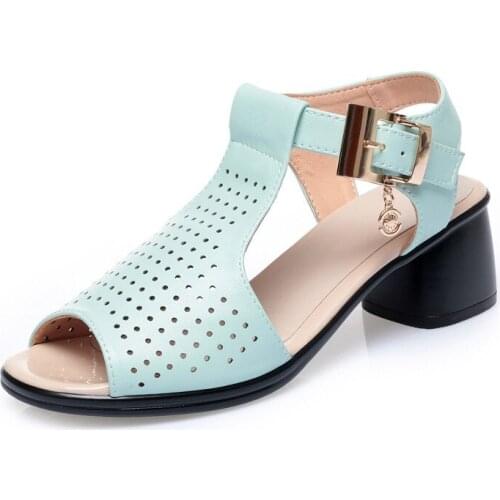 Women Gladiator sandals 2021 Summer New Womens Sandals Mid-heel Large Size 41 42 Fashion Womens Sandals