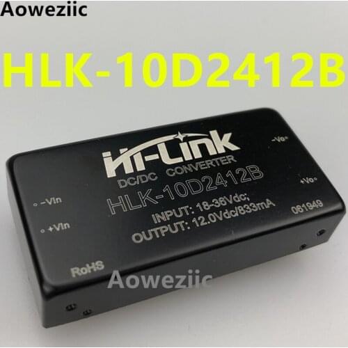 1Pcs/Lot HLK-10D2412B 24V To 12V DC DC Converter Power Supply Module 18-36V input 12V 830mA Output Power Supply