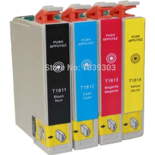 4x T1811 ink cartridge compatible For epson XP-225 XP-322 XP-325 XP-422 XP-425 XP-225 XP322 XP325 XP422 XP425 printer