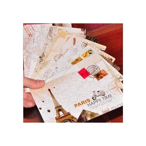 9 Pcs DIY a nostalgic postcard scenery Creative Cards Greeting Cards