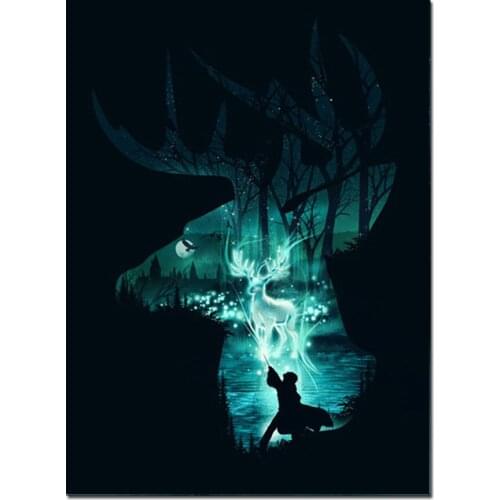 Rhinestone Painting Cartoon Deers Night DIY Diamond Painting diamond Embroidery 5d mosaic full Diamond cross stitch A960