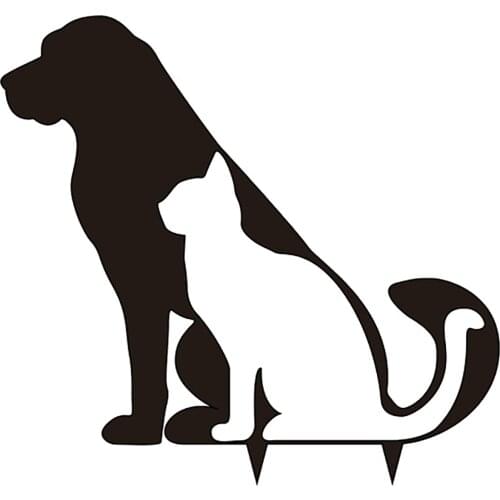 Animal Shadow Stake Acrylic Animal Shaped Decoration Yard Art Home Garden Lawn Ornament Acrylic Garden Floor Insert Ornaments