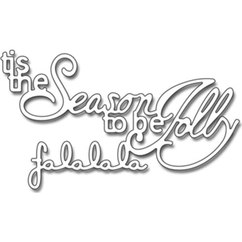 Is the Season to be Jolly Metal Cutting Dies Stencil for DIY Scrapbooking Decorative Crafts Supplies Embossing Paper Card Making